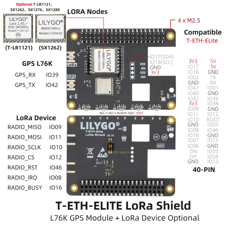 T-ETH-Elite LoRa Shield